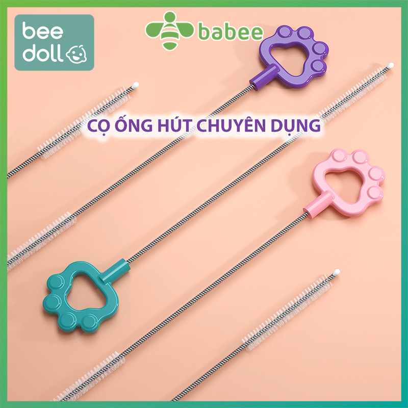 Cọ rửa ống hút bình BeeDoll, cọ ống bình tập uống, Cọ vệ sinh hút mũi