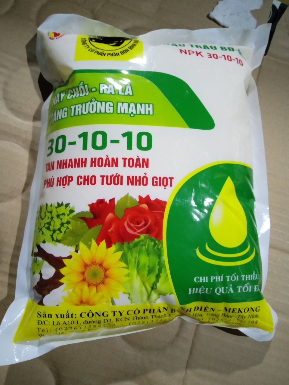 NPK ĐẦU TRÂU 30-10-10 1KG