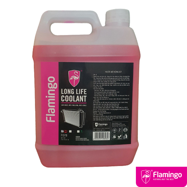 Nước làm mát động cơ màu đỏ flamingo f078 5 lít