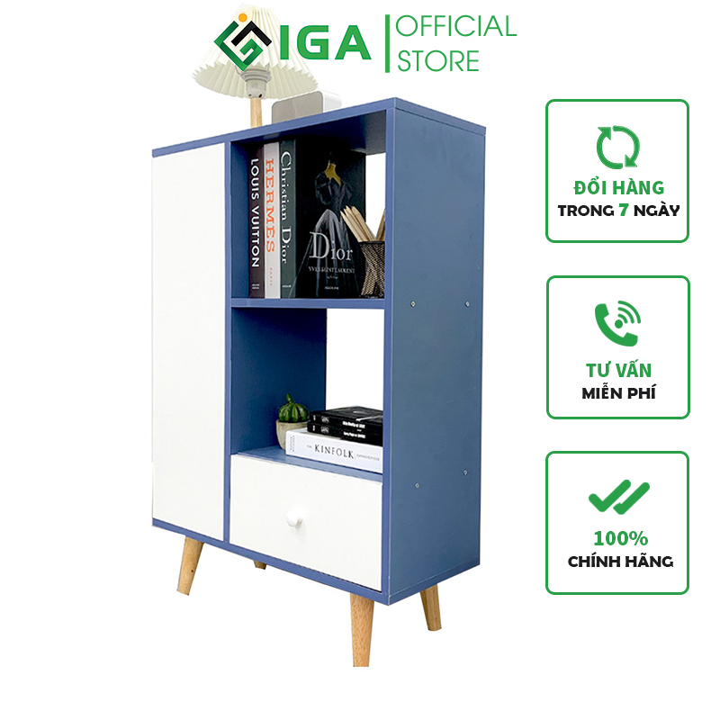 Tủ sách đa năng, tủ đồ đa năng quada thương hiệu iga - gp124