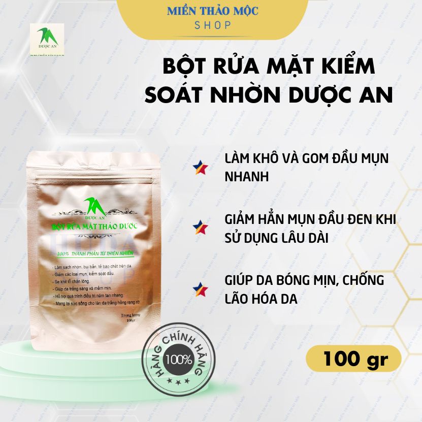 Dược An - Bột rửa mặt kiểm soát nhờn Dược An