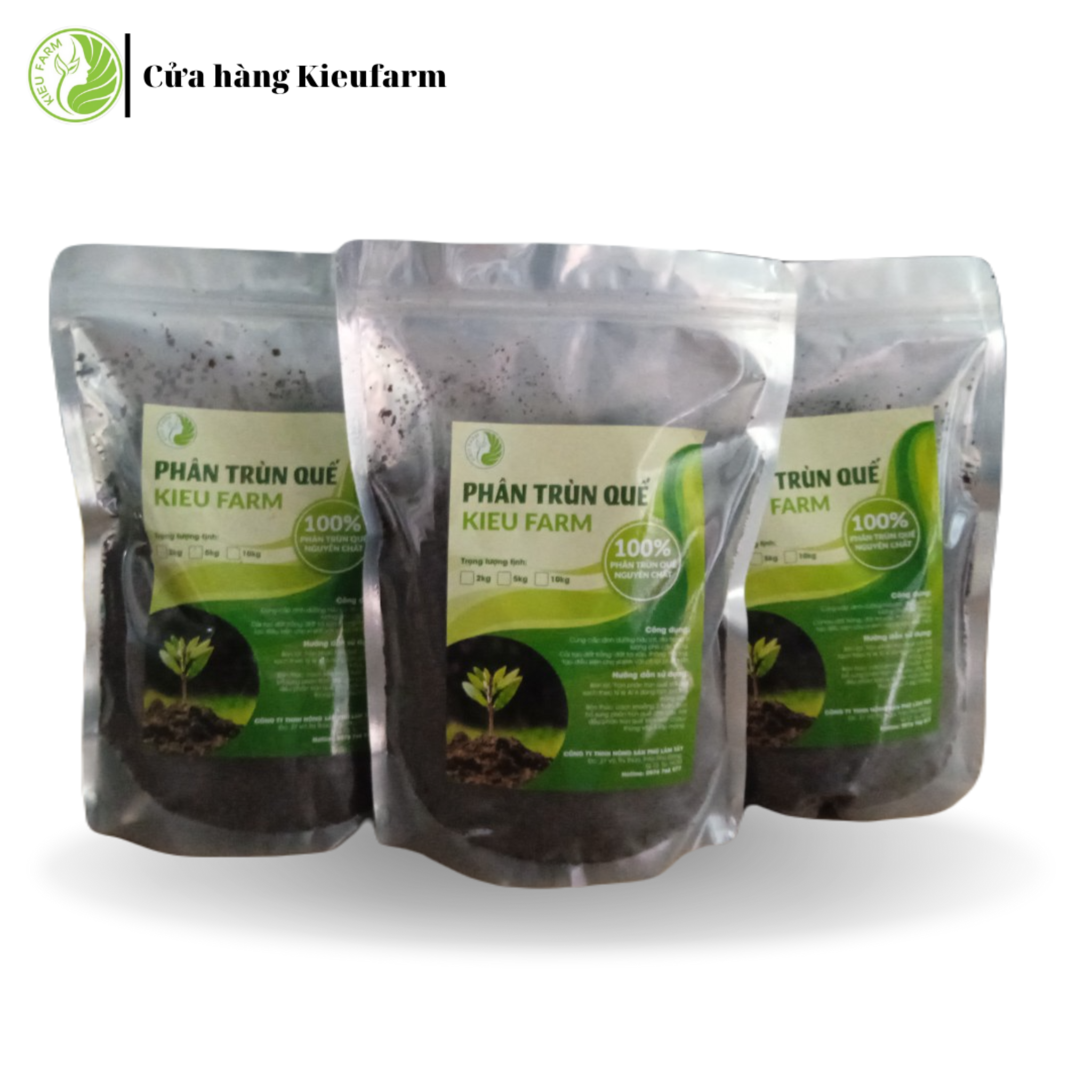 Phân trùn quế hữu cơ Kieu Farm 2kg