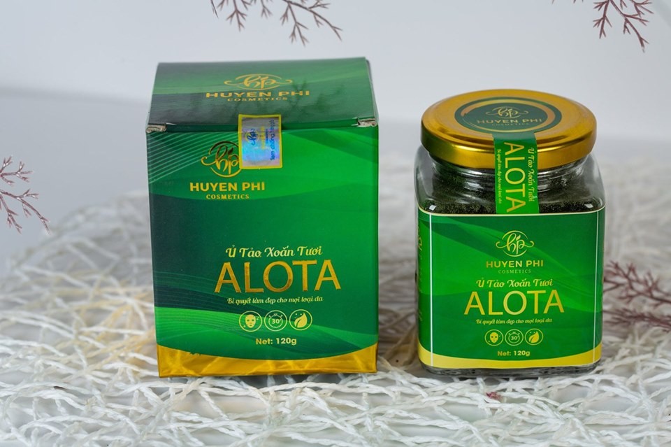 Ủ tảo xoắn tươi alota Huyền Phi N04  Mỹ Phẩm Huyền phi 8856 (Tặng bông tẩy spa,ưu đãi 30 người đầu tiên) Mặt nạ tảo xoẳn spirulina làm sáng da, ngăn ngừa lão hóa,phòng tránh nám hiệu quả.HÀNG CHÍNH HÃNG 100%