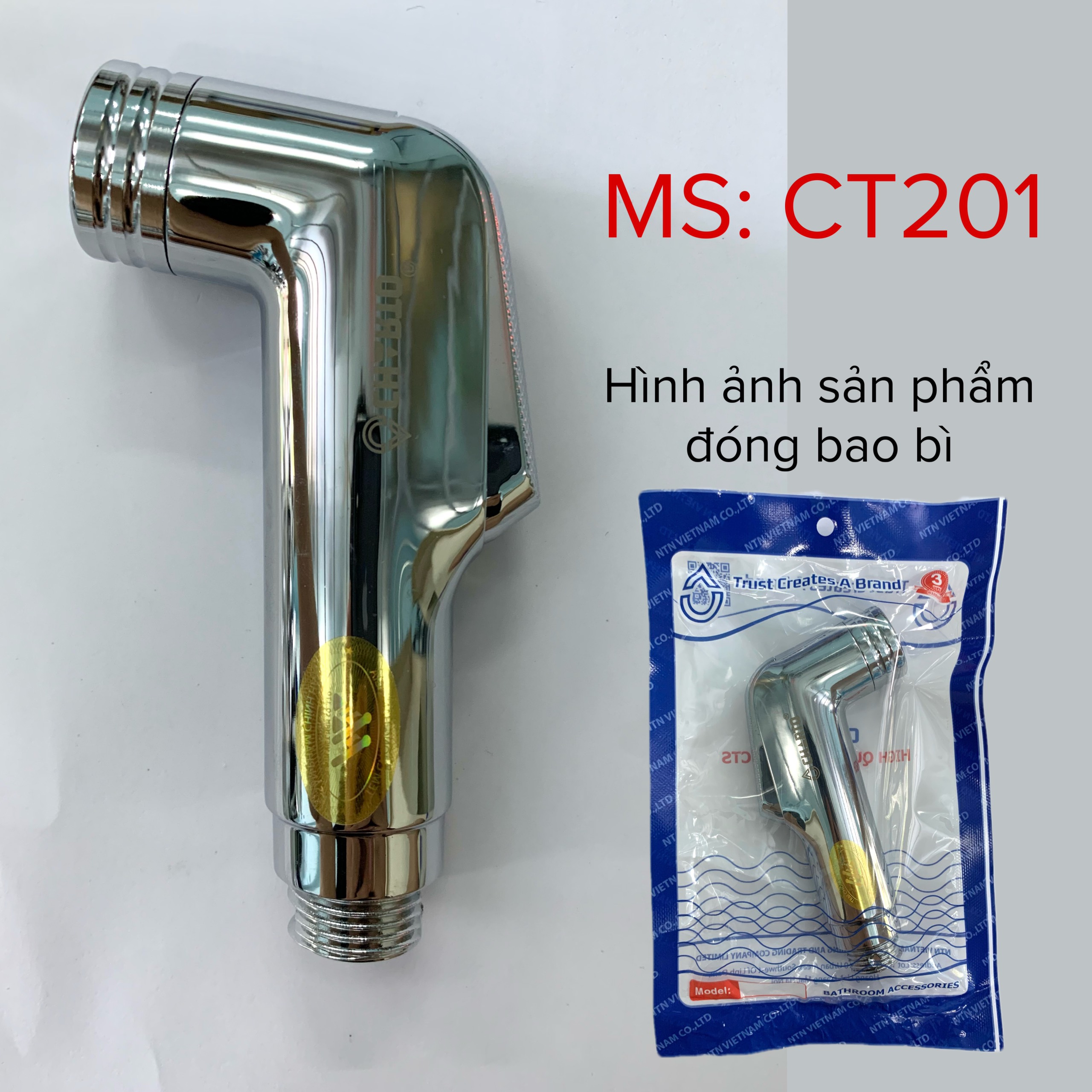 Đầu vòi xịt vệ sinh charto cò âm ti đồng cao cấp 201c