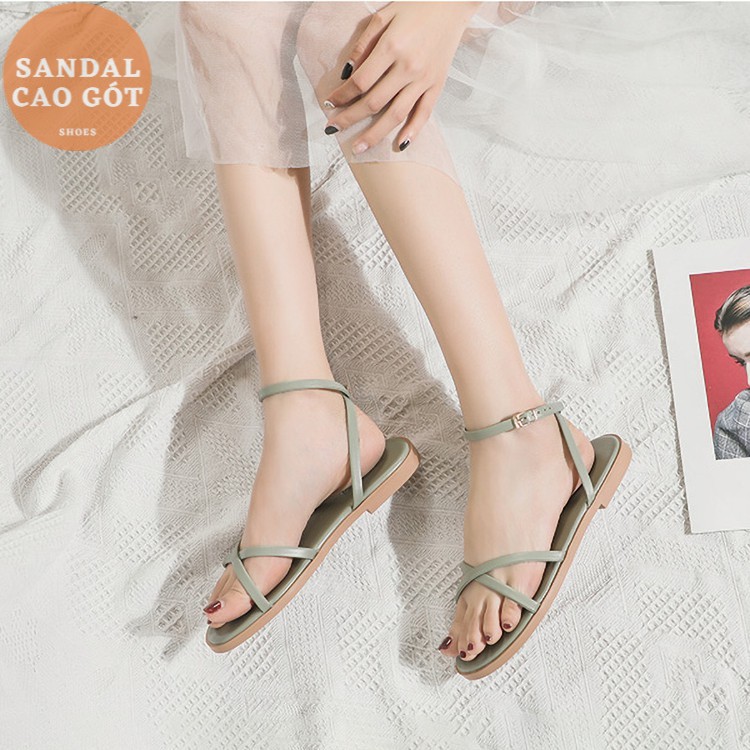 Giày sandal 2 quai chéo chéo gót Giày dép xinh MYS 0257