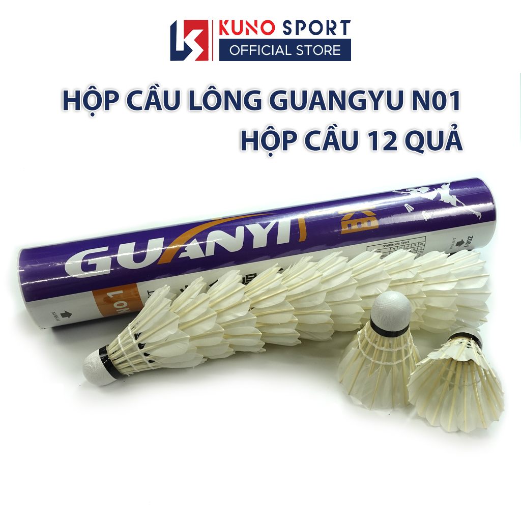 Hộp cầu lông guang yu 12 quả chịu lực cao lông cầu dai chuyên luyện tập ngoài trời n01