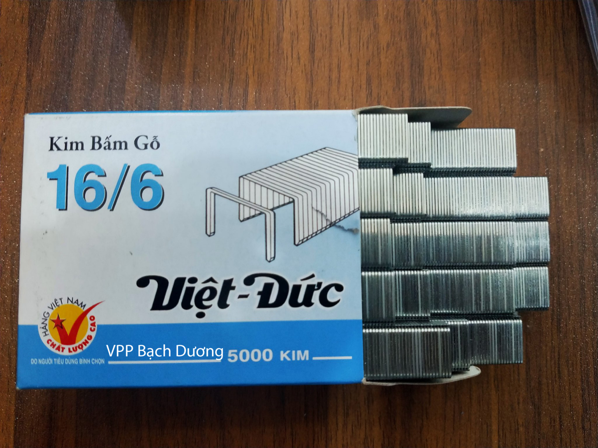 Kim bấm gỗ 16/6 Việt Đức - hộp/5000 kim