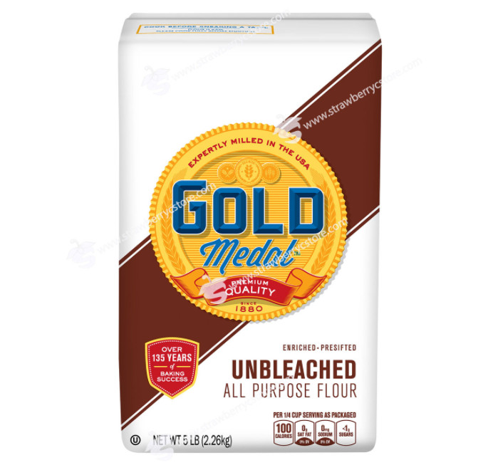 Bột mì đa dụng không tẩy trắng - unbleached gold medal, bịch 2.26 kg