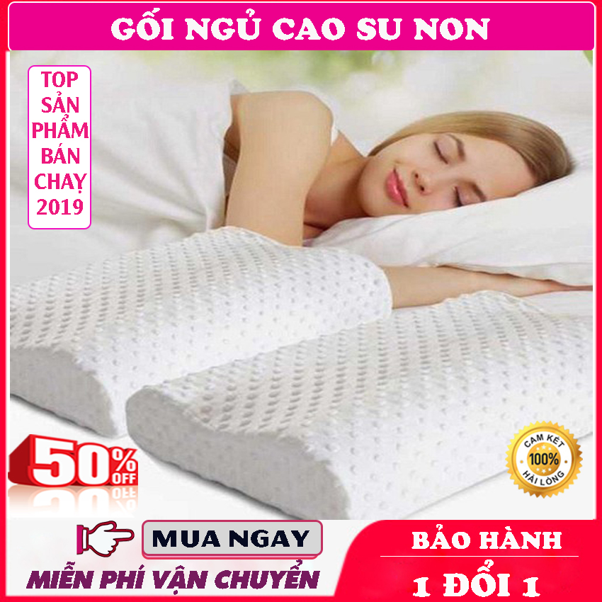 Gối Ngủ Cao Su Non Thiên Nhiên, Gối Chống Ngáy An Toàn Cao Cấp - Chất Liệu Cao Su Thiên Nhiên An Toàn, Thiết Kế Gợn Sóng Giúp Bạn Thoải Mái Mỗi Khi Gối Đầu, Giấc Ngủ Ngon Sâu Hơn Mỗi Ngày - Gối Chống Ngáy Cao Cấp - BBinstore