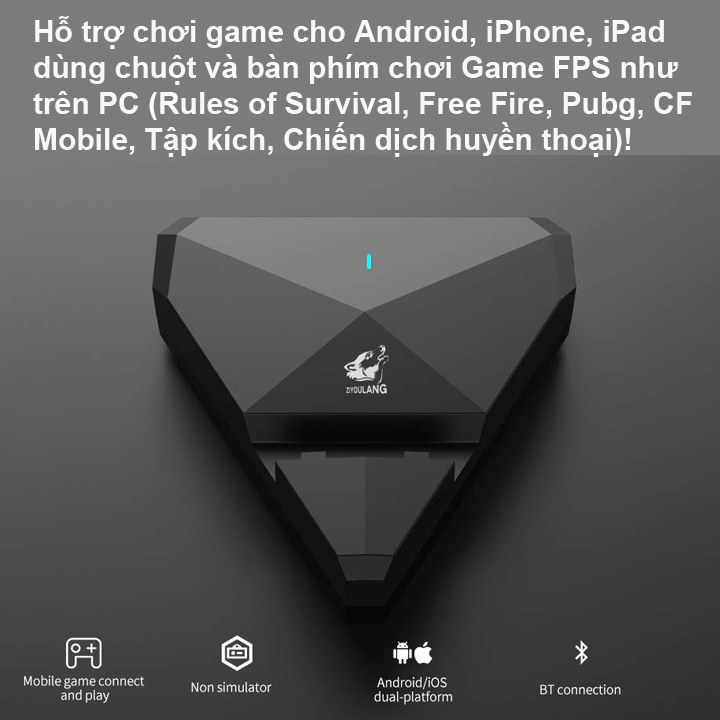 Hộp Chuyển Đổi FREEWOLF G1/G5 hỗ trợ chơi game PUBG Mobile cho Android, IOS, iPad như PC - VL