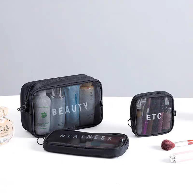 Set 3 túi lưới đựng mỹ phẩm beauty