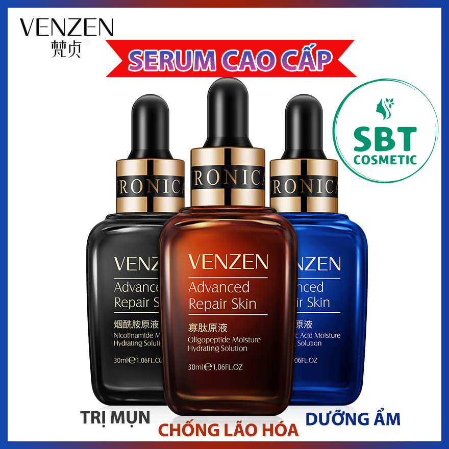 [3 LỰA CHỌN] Serum Dưỡng Ẩm Phục Hồi Da Cao Cấp VENZEN 30ml Bổ Sung Nicotinamide, Hyaluronic Acid, Oligopeptide – Phù Hợp Mọi Loại Da