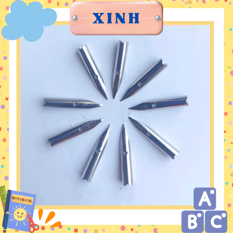 Ngòi bút máy luyện viết chữ nét tròn và nét thanh đậm