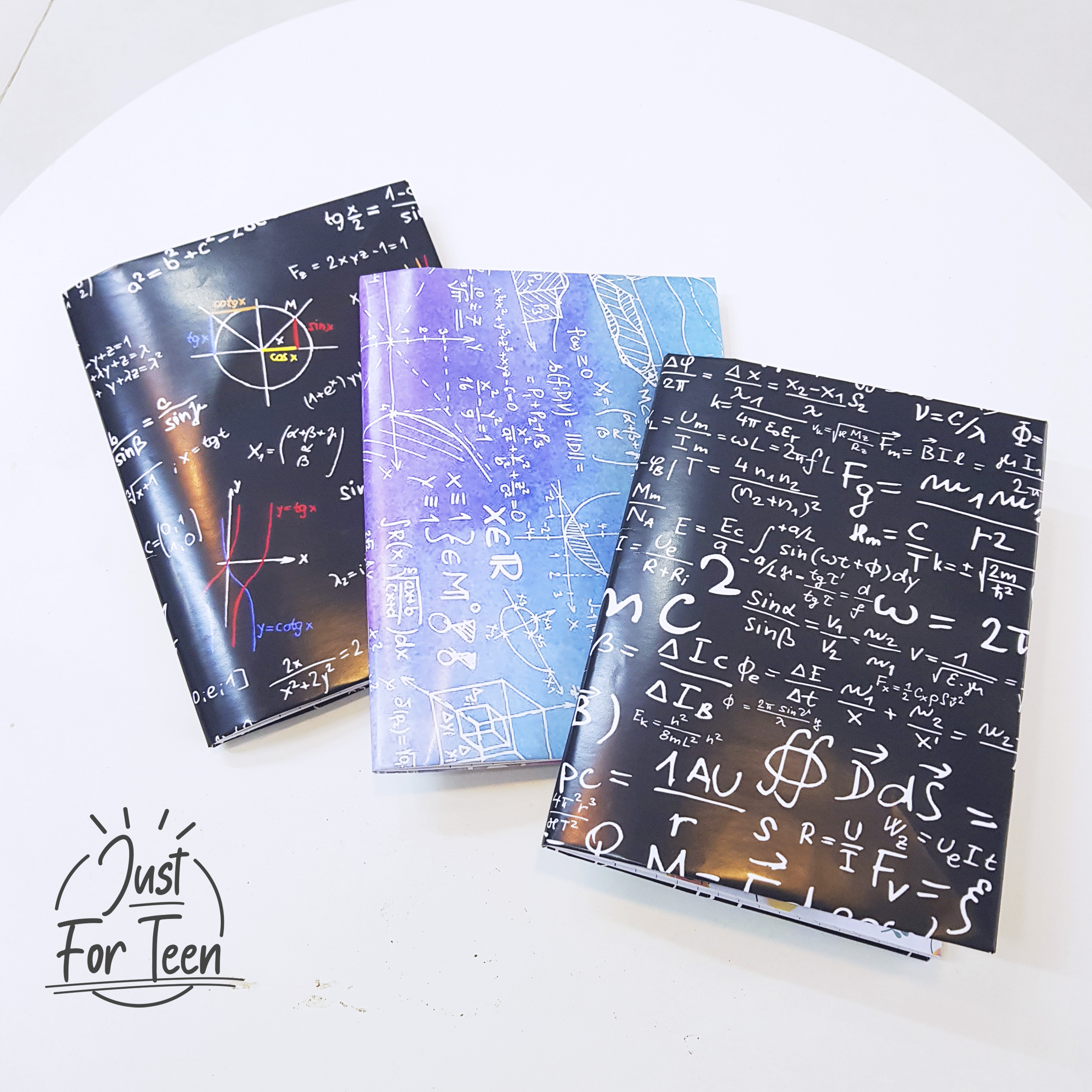 Set 3 Giấy Bao Tập Chủ đề môn học - Bọc vở học sinh yêu Toán Lý Công thức - Hình Thật