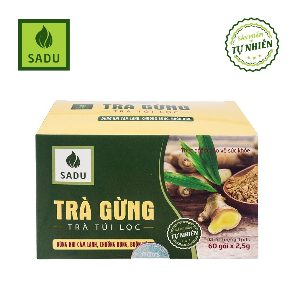 Trà gừng túi lọc Sadu hộp 150gr