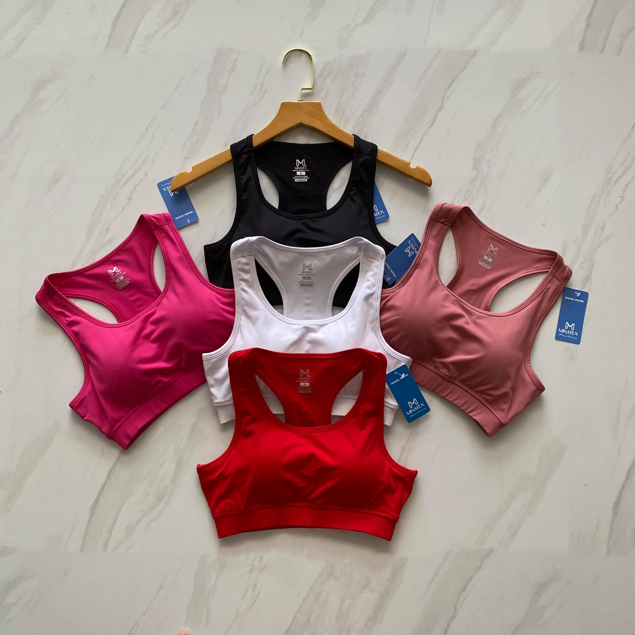 [HCM]Áo bra Minatex kèm mút ngực vải mềm mịn co giãn tốt tập gym yoga earobic bơi lội đi biển cũng ok