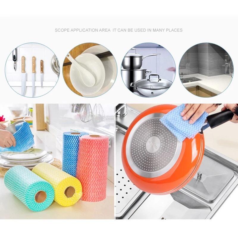 Comboo 5 cuộn khăn lau đa năng loại đẹp,giấy lau, đồ dùng phòng bếp, vệ sinh nhà cửa, cuộn giấy lau mầu ngẫu nhiên