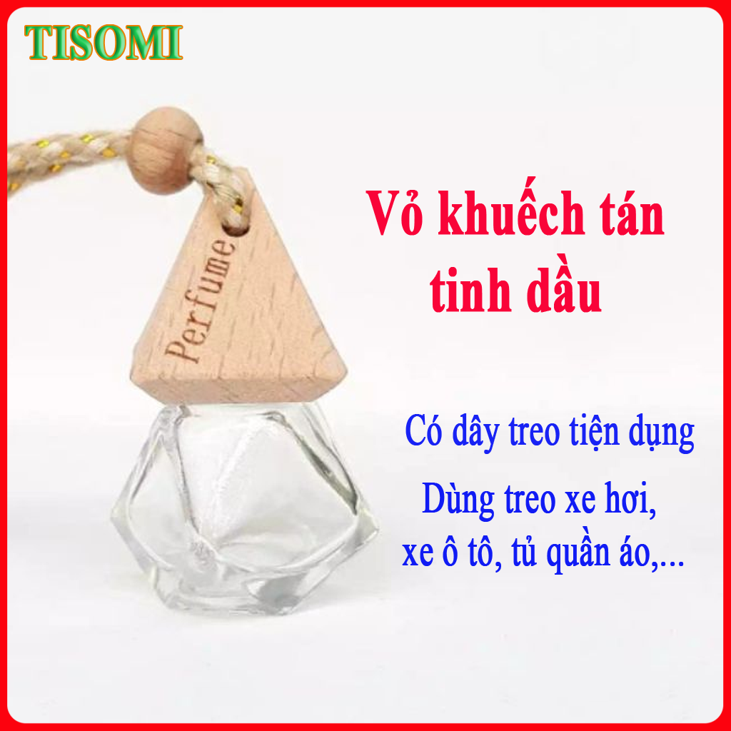Vỏ khuếch tán tinh dầu, lọ đựng tinh dầu có dây treo, dùng treo trong xe hơi, xe ô tô, treo tủ quần áo