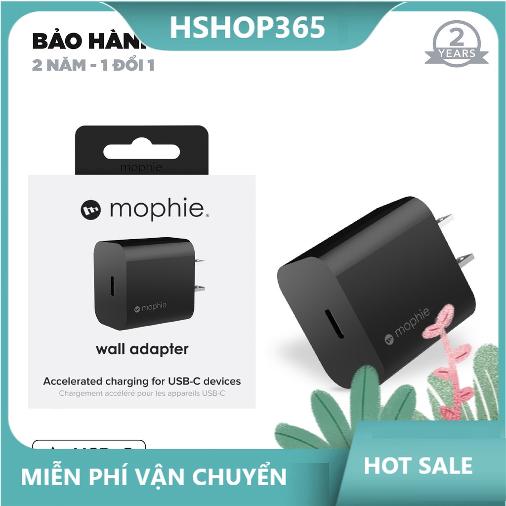 Sạc nhanh mophie power delivery 20w usb-c - hàng chính hãng - bảo hành 2 năm