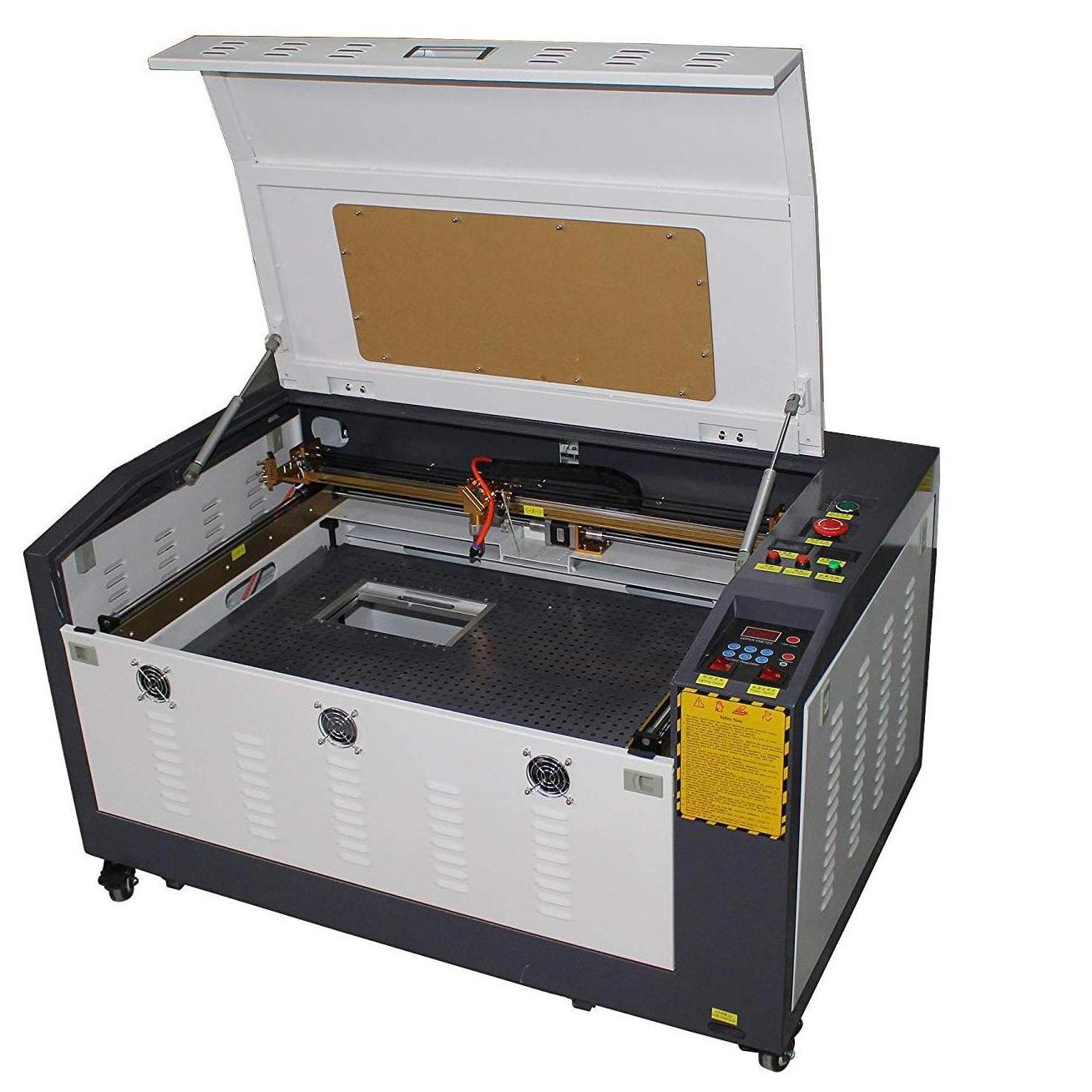 Máy cắt khắc laser CO2 4060 50W 60W, Máy khắc dấu , máy khắc dưa hấu