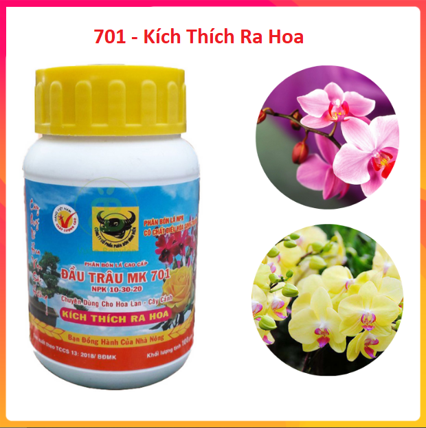 PHÂN BÓN ĐẦU TRÂU 701 KÍCH THÍCH RA HOA - CHAI 100GR
