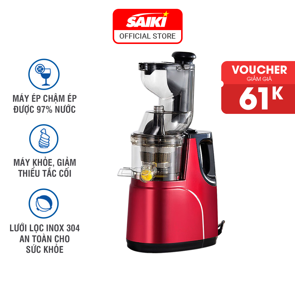 Máy ép chậm saiki, máy ép hoa quả, máy ép rau củ, ép 97% nước