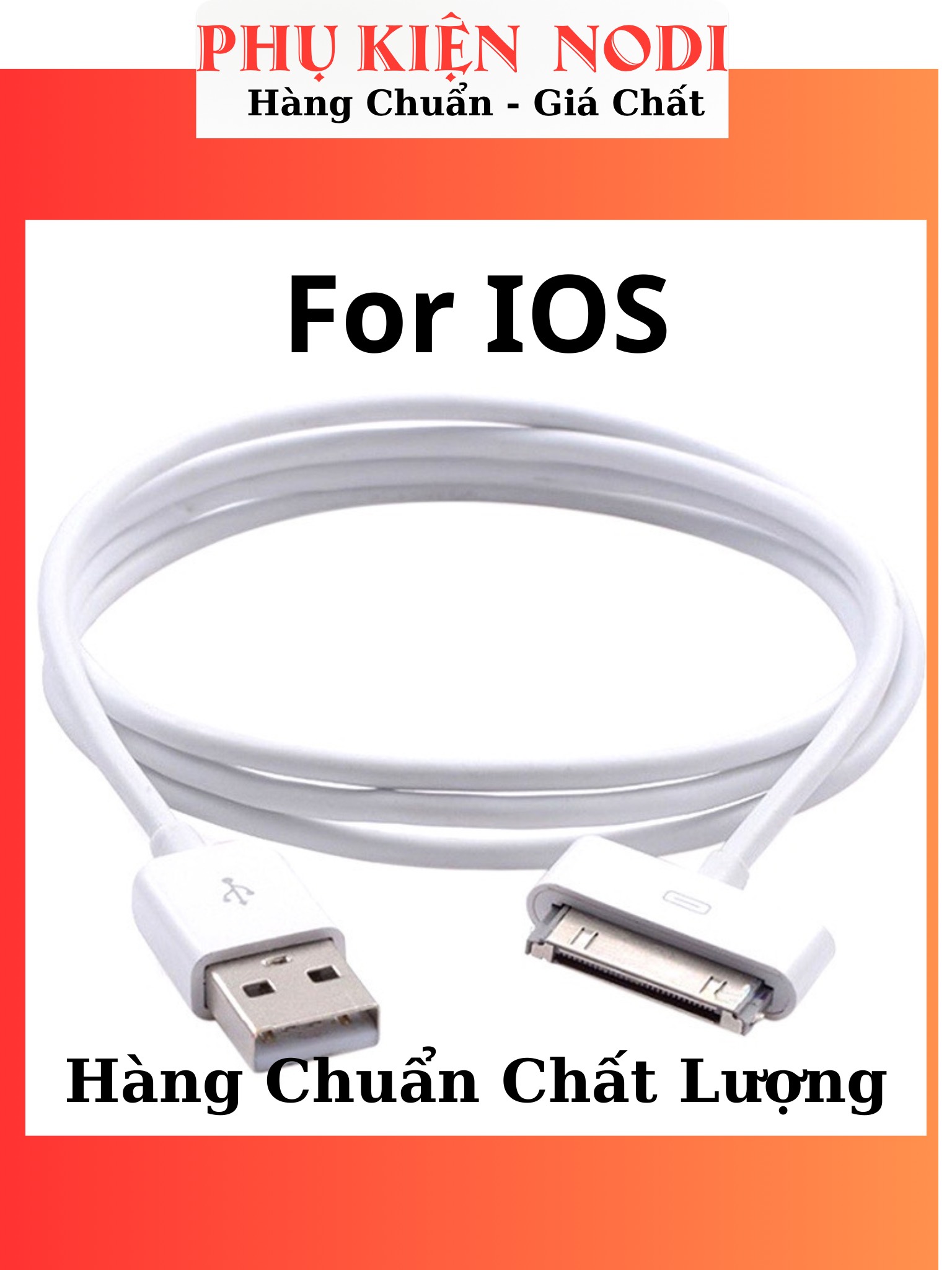 Dây cáp sạc 4/4s, dây sạc iphone 4/4s/ipad/1/2/3 hàng loại 1