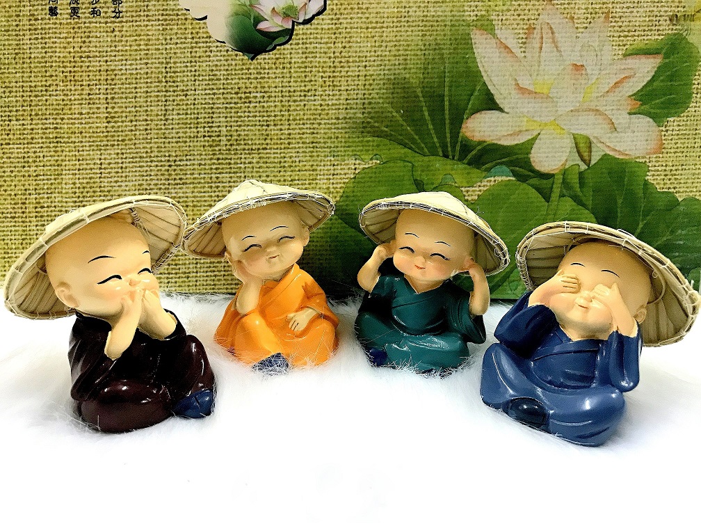 [HCM]Bộ 4 tượng tứ không đội nón lá ( hàng độc quyền  ảnh thật )