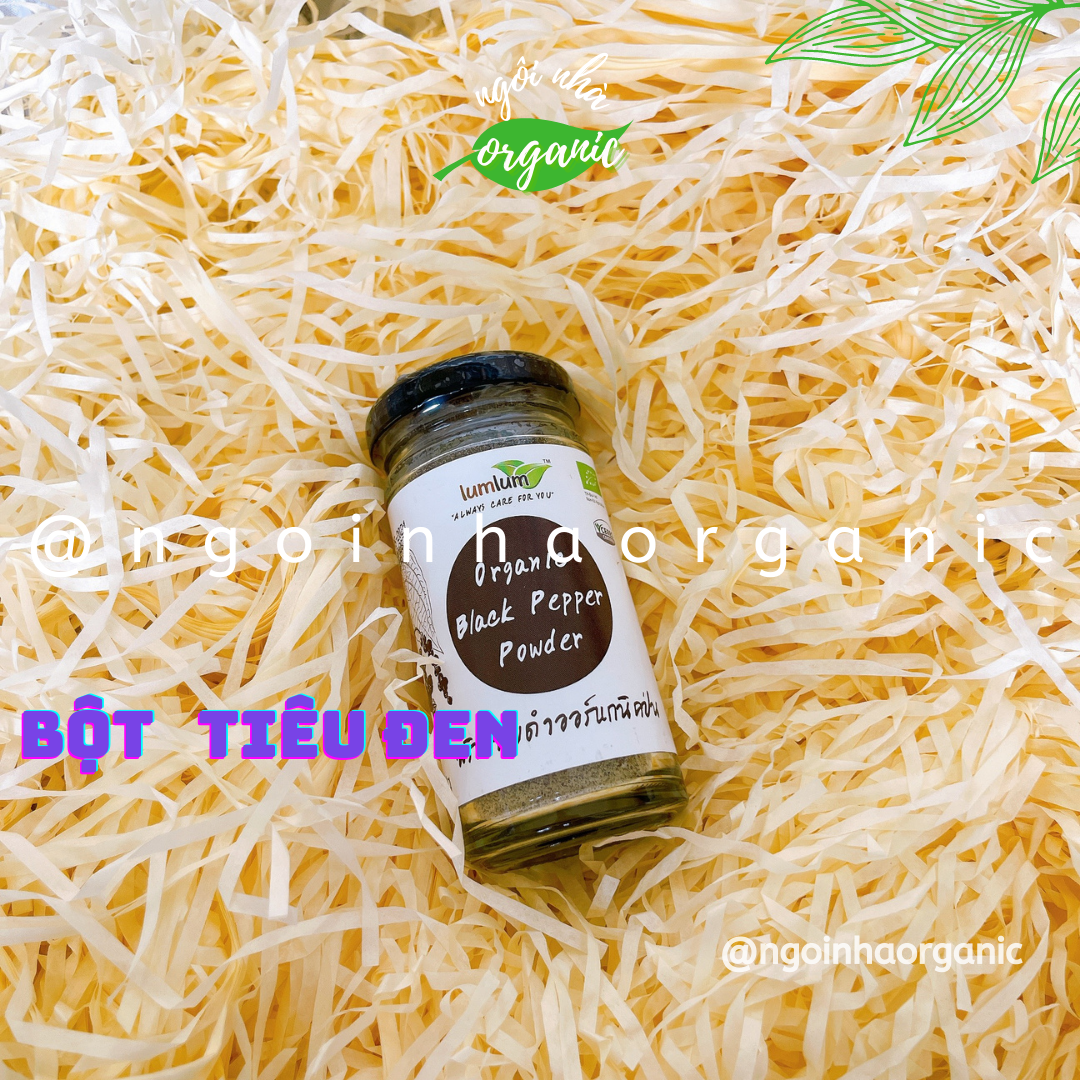 Bột tiêu đen hữu cơ 30g LumLum - Organic Black Pepper Powder