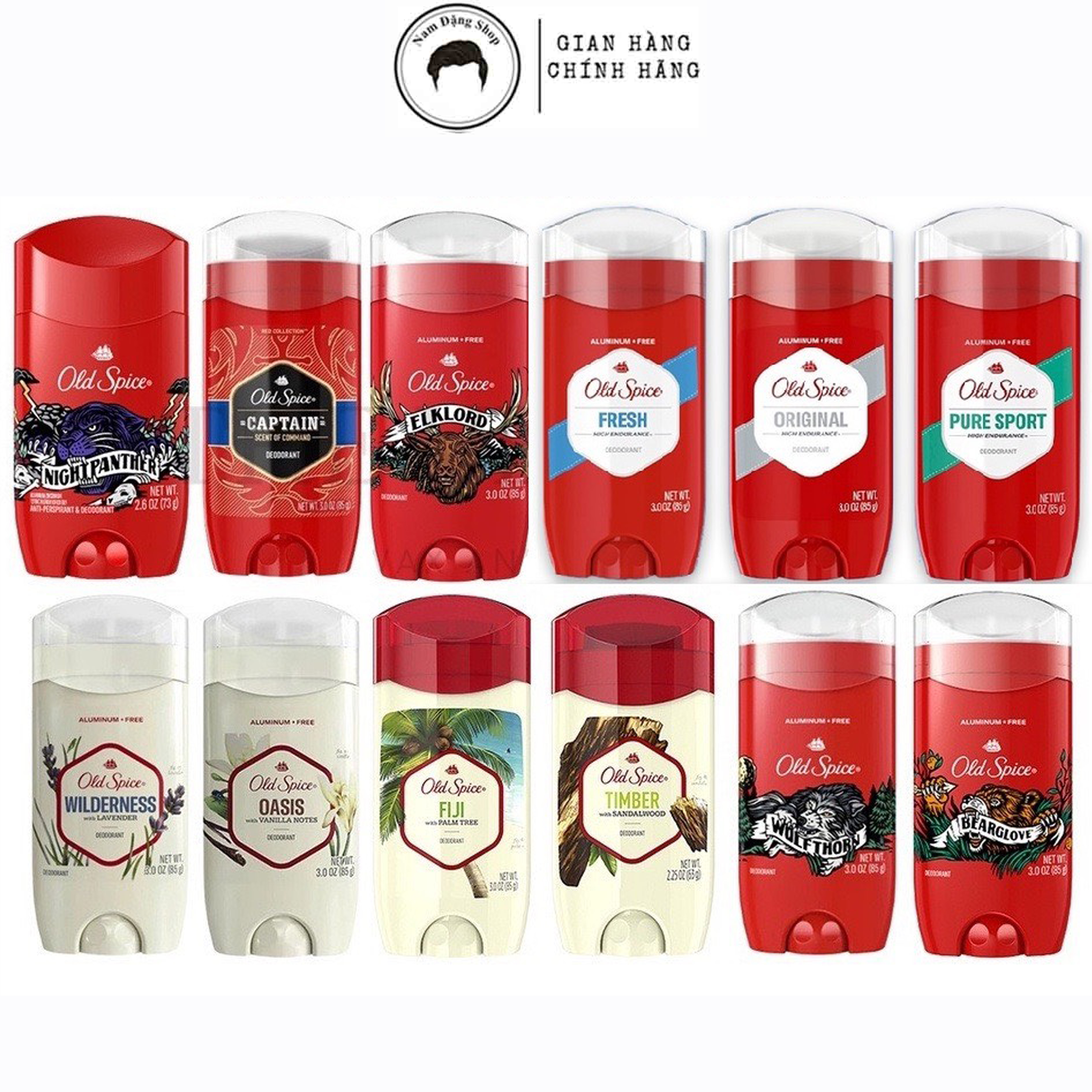 Lăn khử mùi old spice 73g - 85g nhiều mùi hương