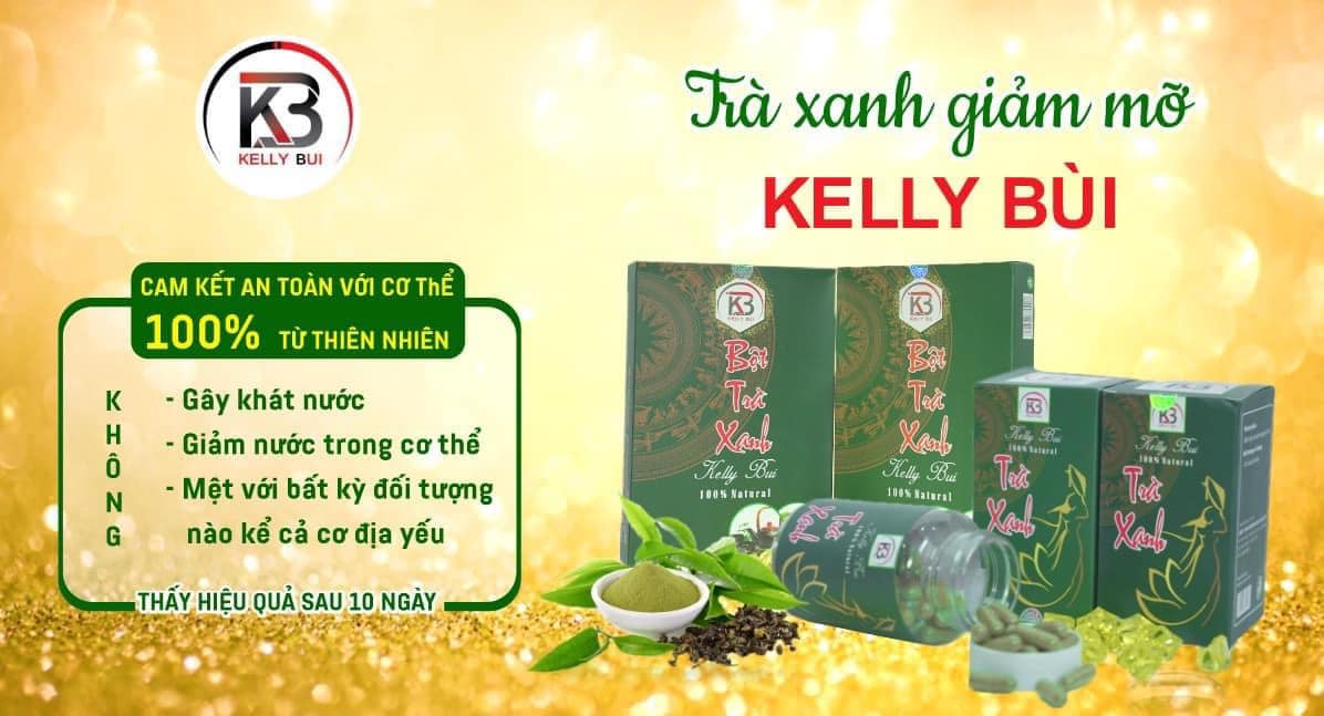 Bột trà xanh kelly bùi