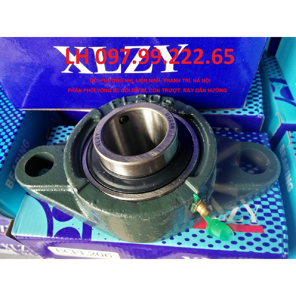 Gối đỡ vòng bi ucfl 204 lắp trục 20mm. gối bi hạt xoài 2 lỗ