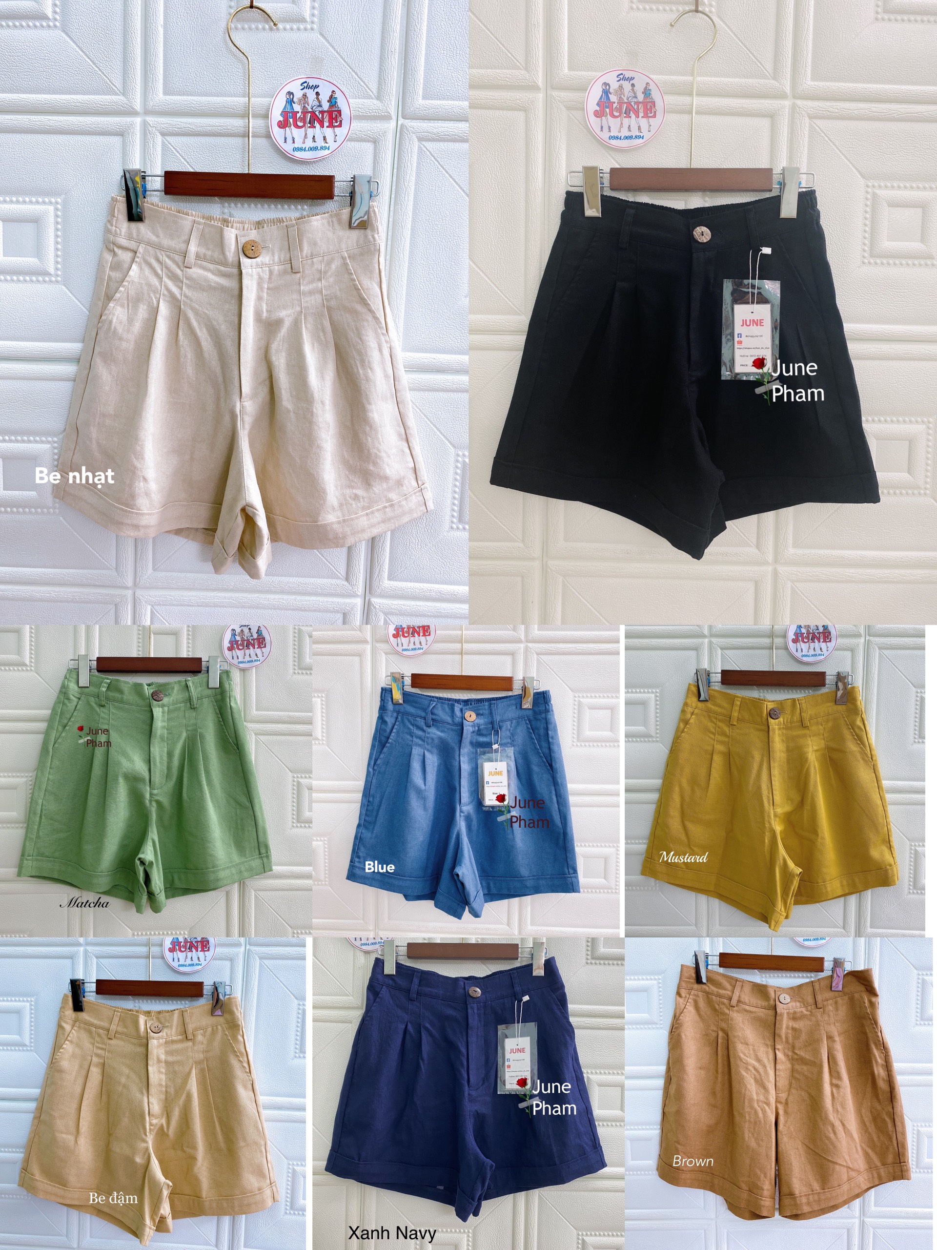[JUNE LINEN] Quần SHORT LINEN. 15 MÀU. BIGSIZE. Ảnh thật. Q03