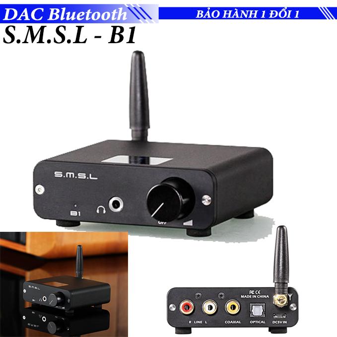 S.M.S.L DAC Giải mã và Khuếch đại âm thanh Kỹ Thuật số Bluetooth Receiver B1 Bluetooth 4.2, AV, Coaxial, 3.5mm Quang 48 kHz