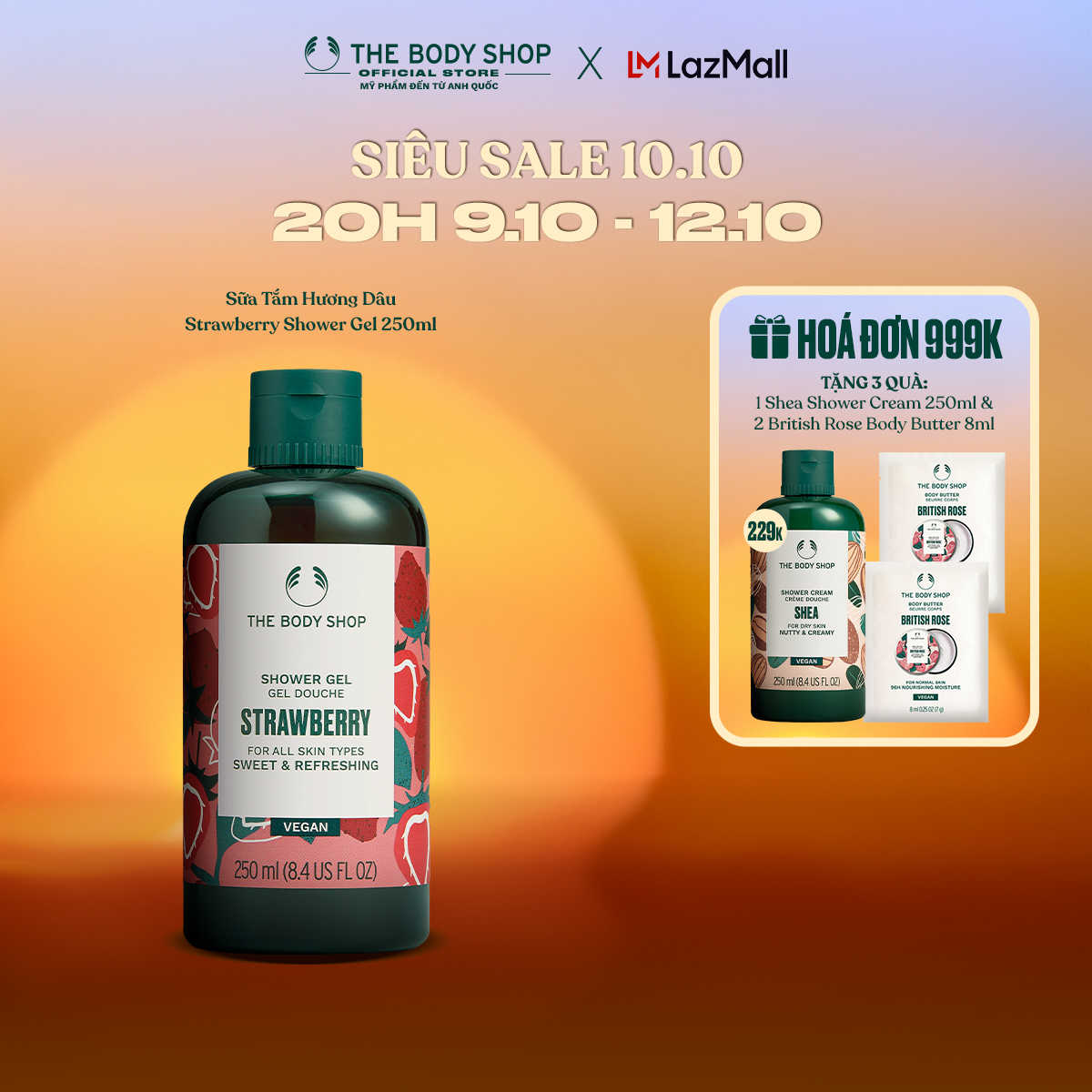 Sữa Tắm Hương Dâu Strawberry Shower Gel The Body Shop