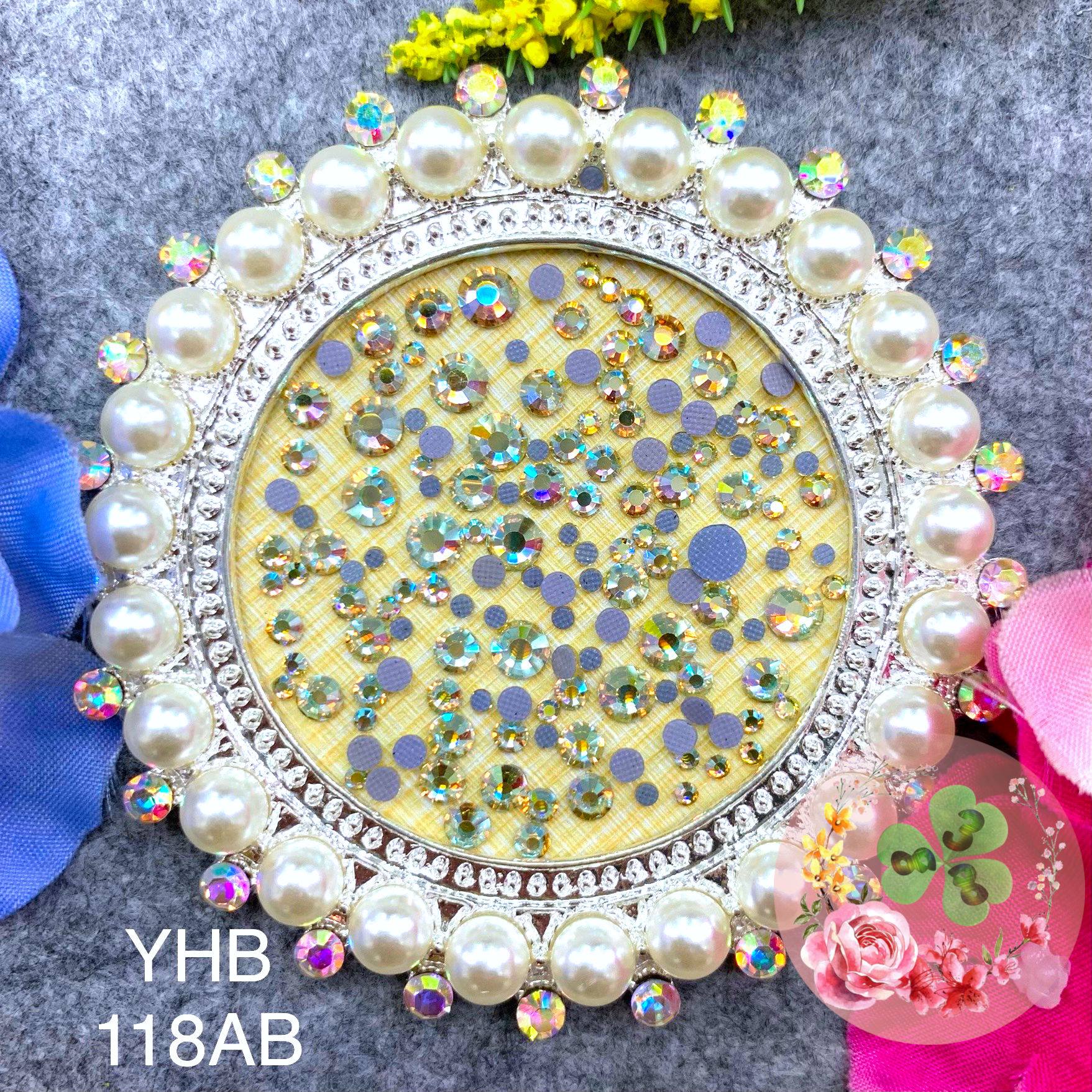 Yhb 118ab. đá yhb đính trang trí móng siêu lấp lánh " màu jonquil ab". hàng chuẩn a.