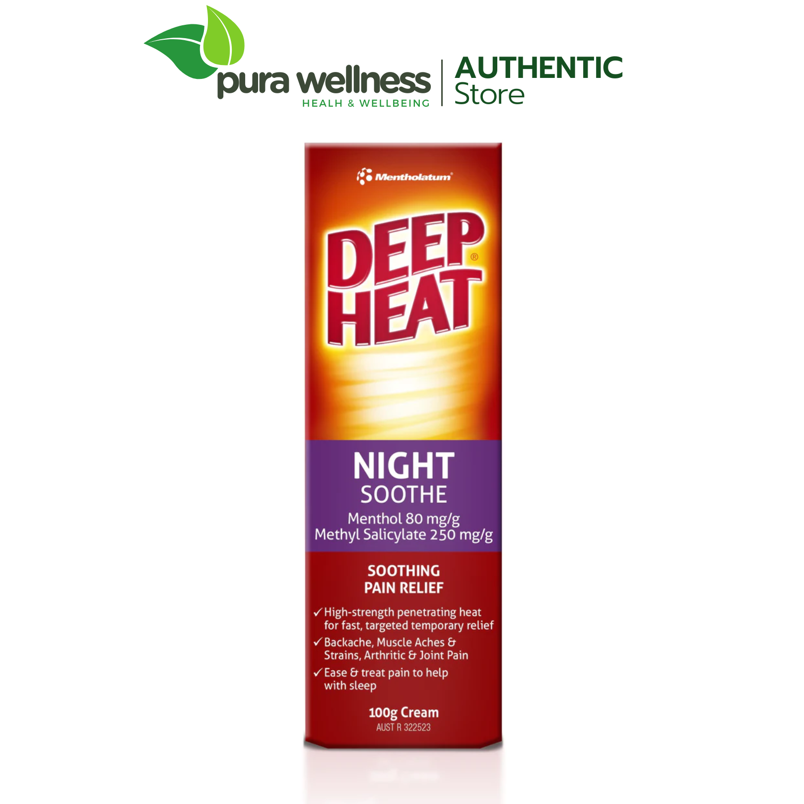 Deep Heat Night Soothing Pain Relief Cream 100g - Kem bôi giảm đau cơ ban đêm