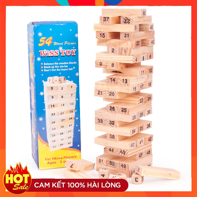 ❄️ Bán Sỉ Bộ Đồ Chơi Rút Gỗ 54 Thanh ❄️