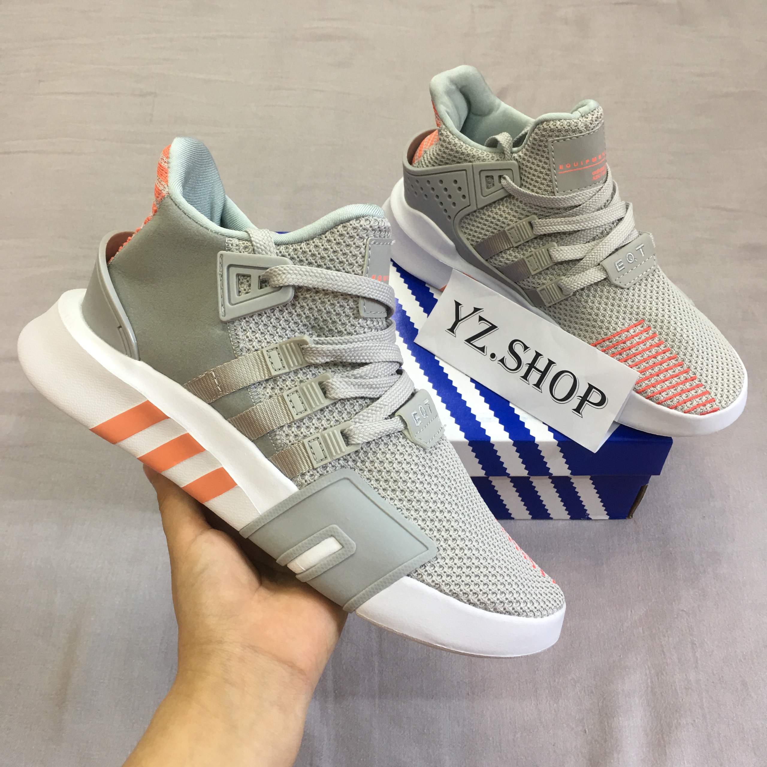 Giày sneaker 🌿fullbox🌿 giày thể thao eqt xám cam nam nữ