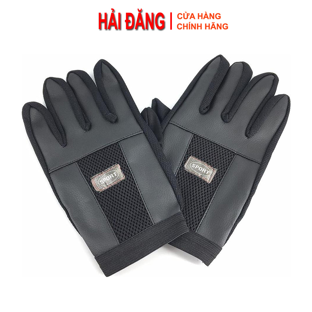 [HCM]Găng Tay Dài Bằng Da Cao Cấp Dành Cho Nam Màu Đen Cá Tính/ Găng Tay Đi Phượt Dành Cho Nam