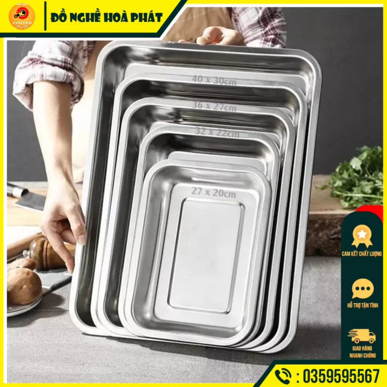 Khay đựng đồ nghề xe máy INOX DẦY nhiều kích cỡ