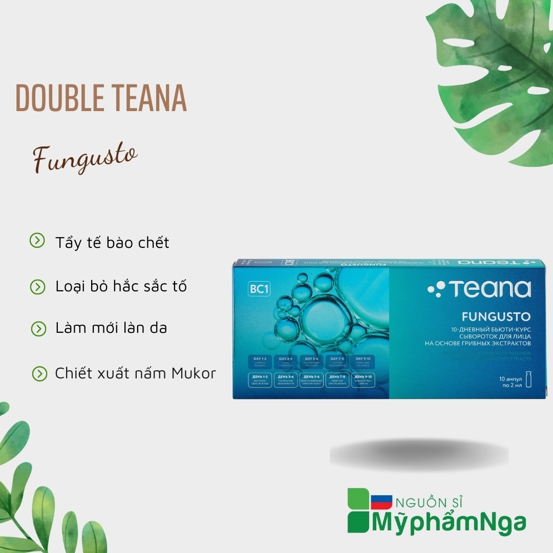 Liệu trình thay da 10 ngày serum Teana Fungusto