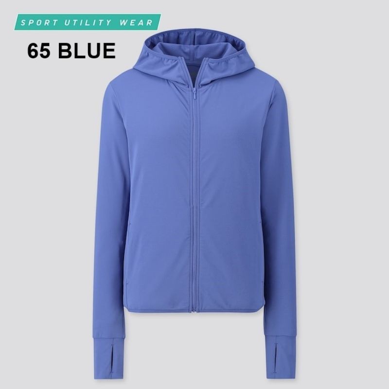 Áo chống nắng nữ uniqlo airism nhật bản - màu xanh