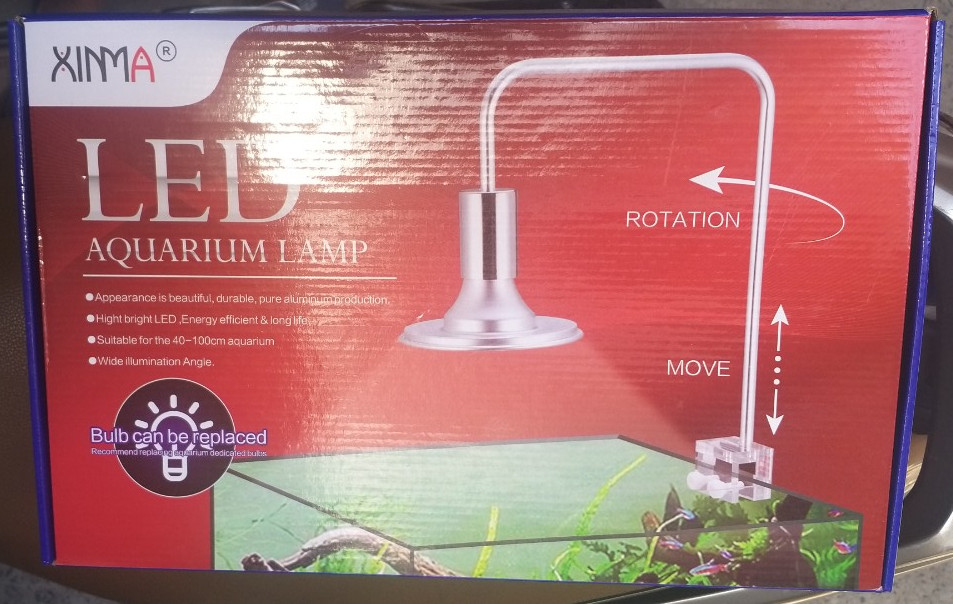 Đèn led kẹp rọi Xima công suất 20W và 40W ánh sáng RGB dùng cho hồ cá, thủy sinh, bán cạn, phù hợp hồ từ 30-80cm