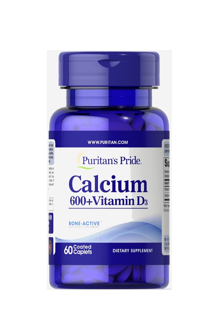 Viên Uống Bổ Sung Canxi Và Vitamin D3 Puritan's Pride Calcium 600 60 Viên