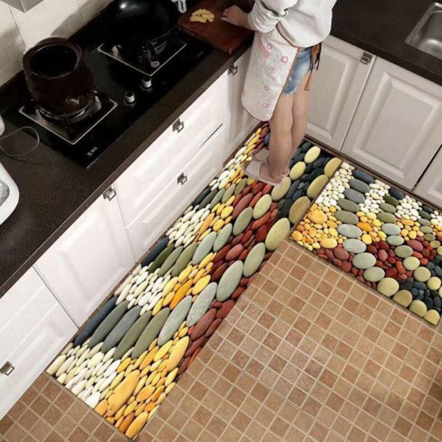 Bộ 2c thảm bếp 3d sang trọng