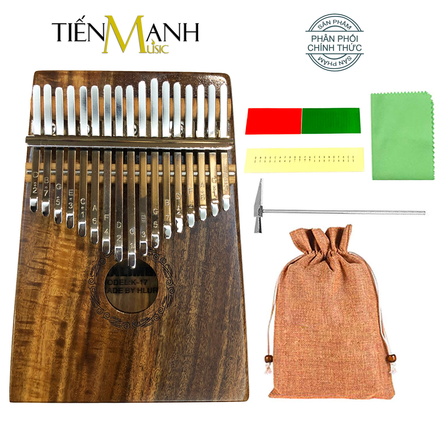 Đàn Kalimba 17 Phím Hluru KG-KO (Gỗ Koa, Tone C) - Chính hãng phân phối bởi Tiến Mạnh Music