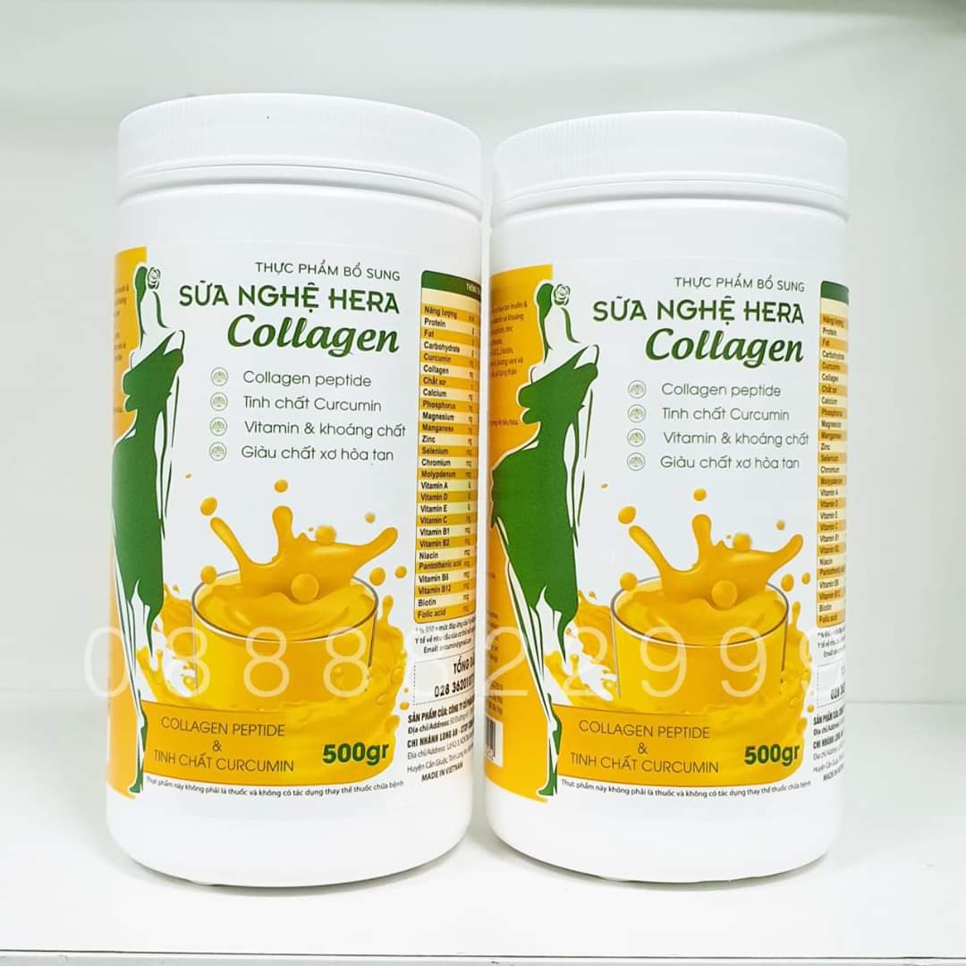 Combo 2 hộp sữa nghệ hera collagen - tăng cường sức đề kháng, hỗ trợ làm đẹp da, đẹp dáng