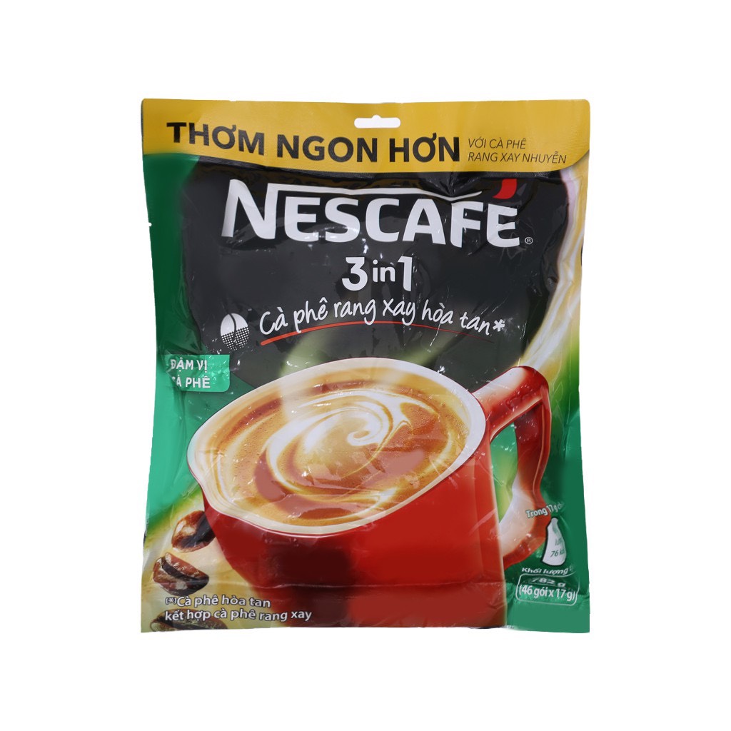 Cà phê rang xay hoà tan Nescafe 3in1 bịch