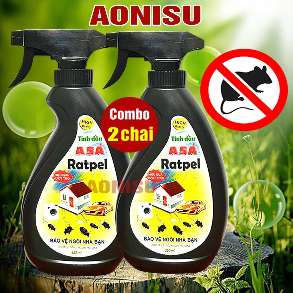   COMBO 2   Chai Xịt Đuổi Chuột ASA   350ml   Chai   - Tinh Dầu Hương Bạc Hà   Xịt Đuổi Chuột Ô Tô  Xịt Đuổi Côn Trùng  Chai Xịt Gián  Bình Xịt Gián  AONISU 